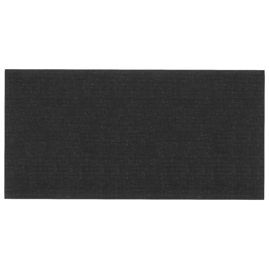 vidaXL Panele ścienne, 12 szt., czarne, 30x15 cm, tkanina, 0,54 m²