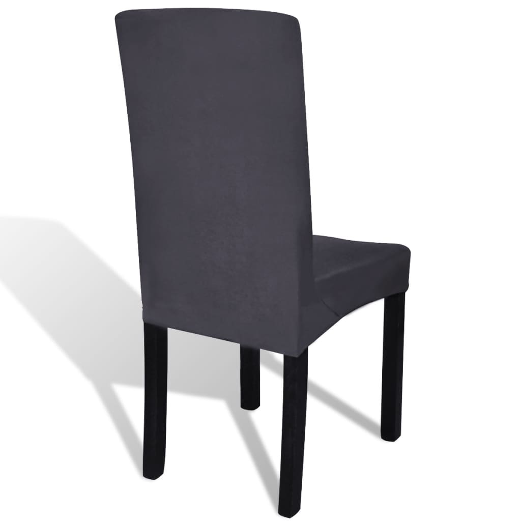 vidaXL Elastyczne pokrowce na krzesła w prostym stylu, 6 szt., antracyt