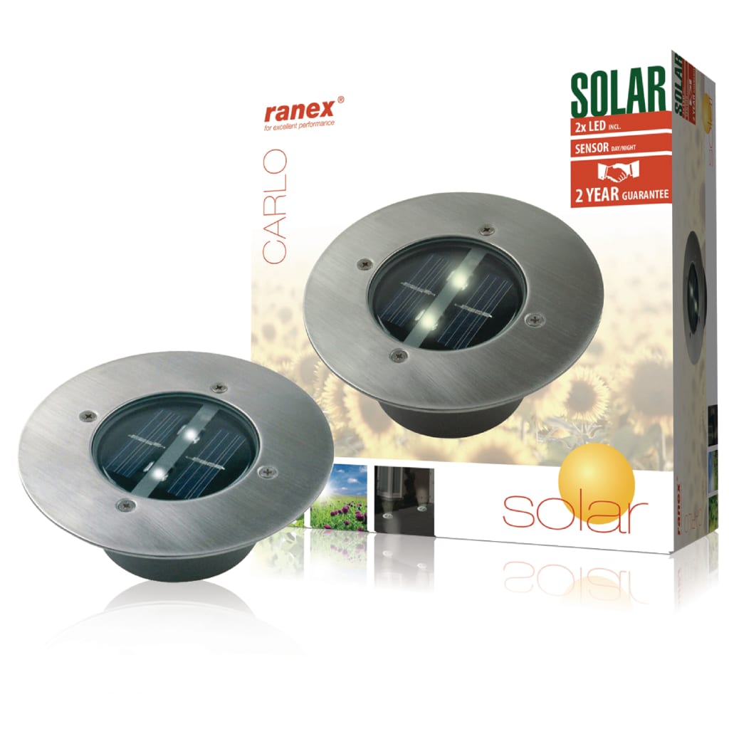 Ranex Solarny reflektor punktowy, okrągły, 0.12 W, srebrny, 5000.197