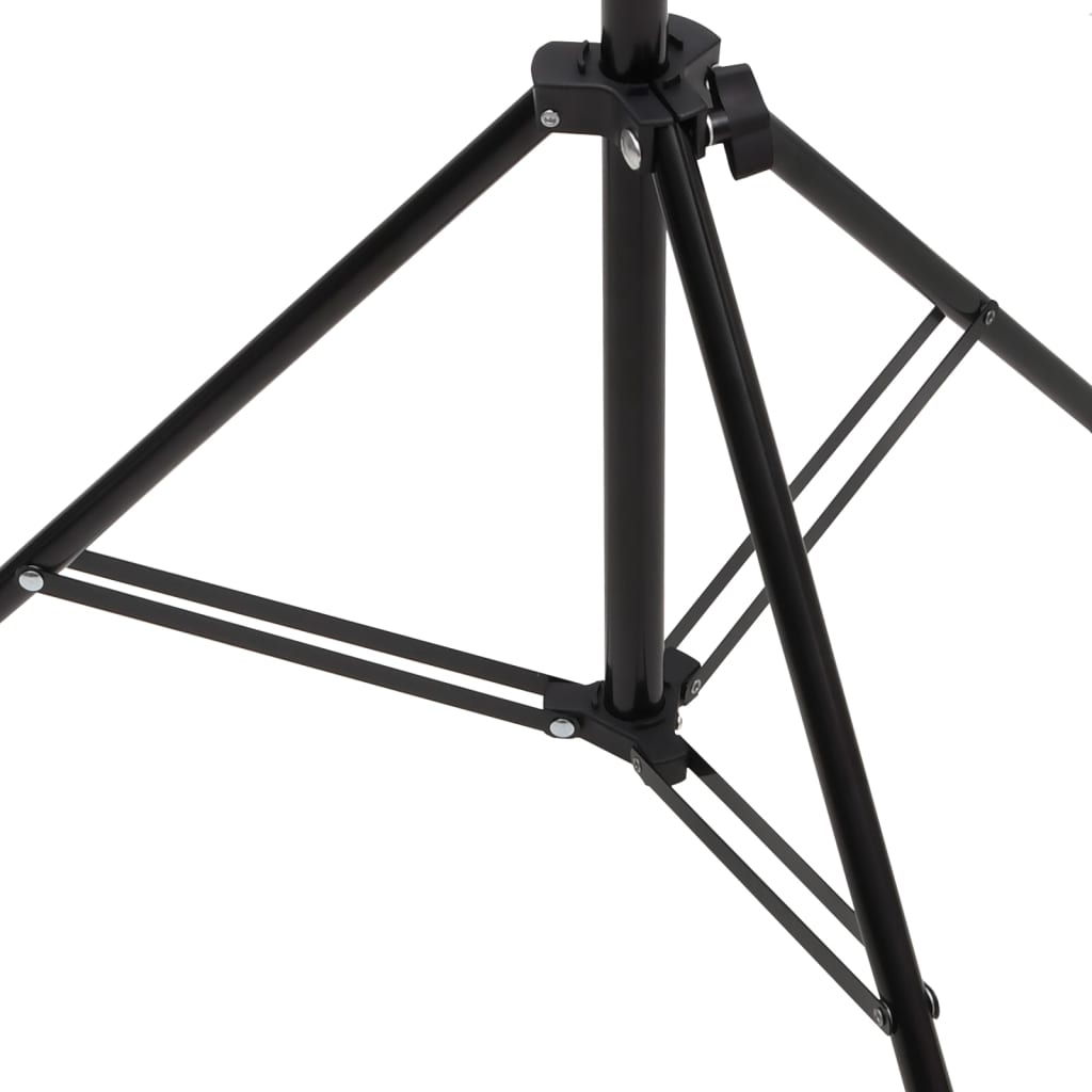 vidaXL Stojak na tło, T-kształtny, czarny, 151x60x(70-200) cm
