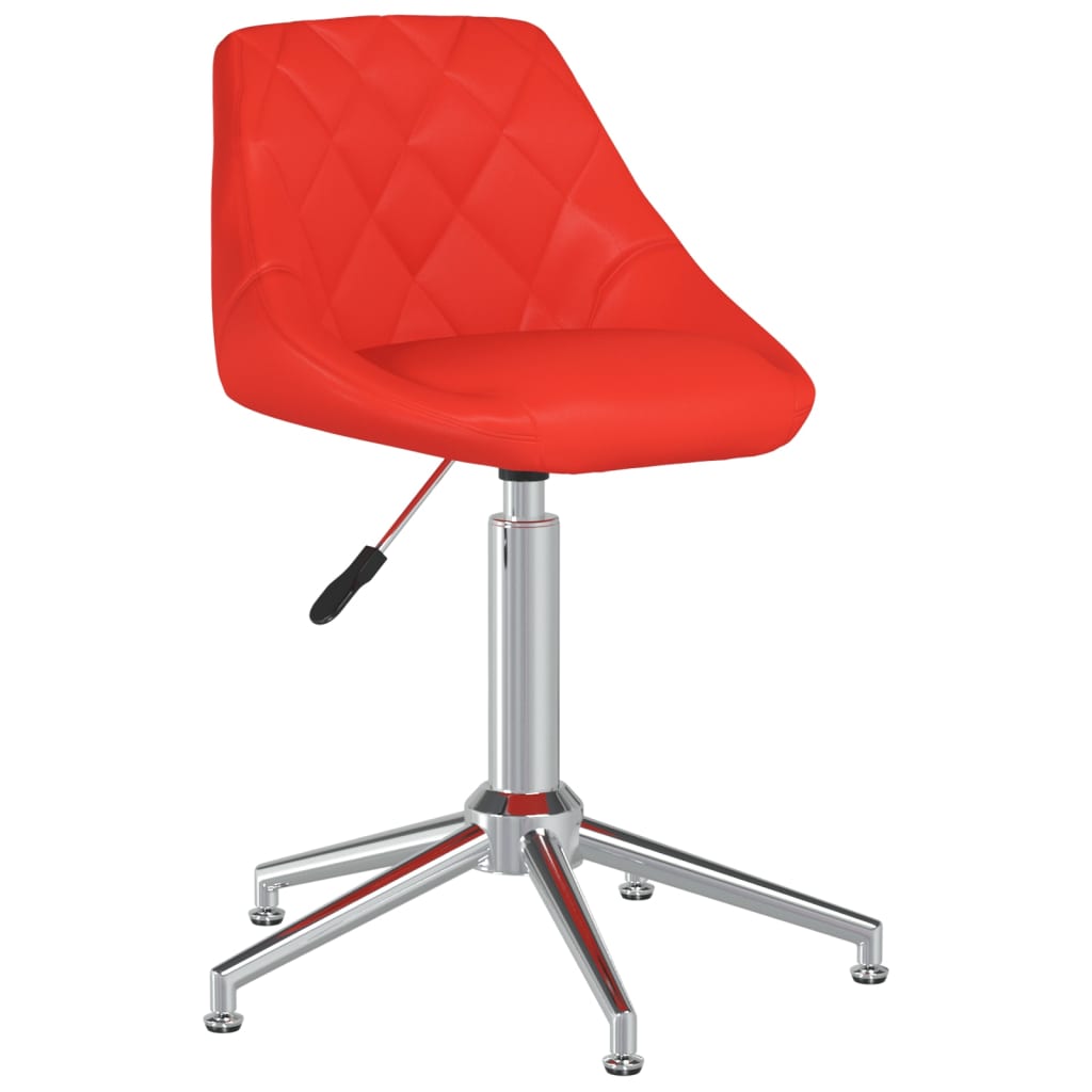 vidaXL Obrotowe krzesło biurowe, czerwone, sztuczna skóra