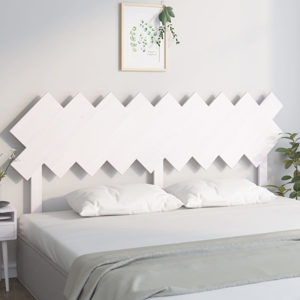 vidaXL Wezgłowie łóżka, białe, 178x3x80,5 cm, lite drewno sosnowe