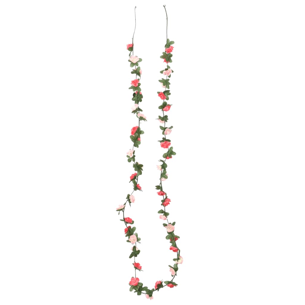 vidaXL Sztuczne girlandy kwiatowe, 6 szt., wiosenny róż, 250 cm