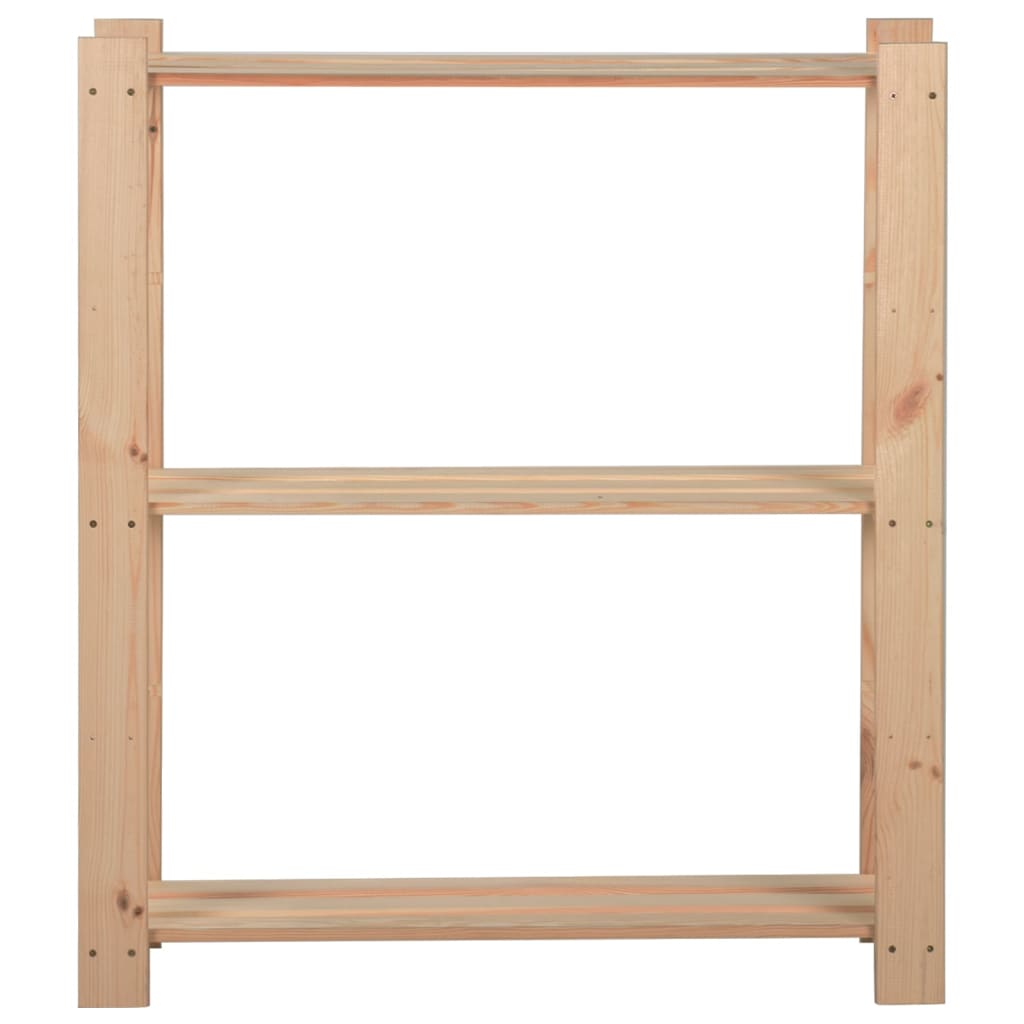 vidaXL Regał z 3 półkami, 80x28,5x90 cm, drewno sosnowe