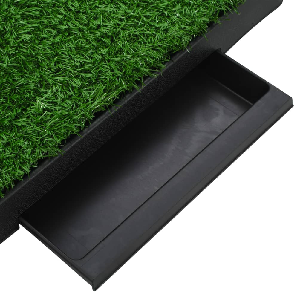 vidaXL Toalety dla zwierząt z tacą i sztuczną trawą 2 szt., 63x50x7 cm