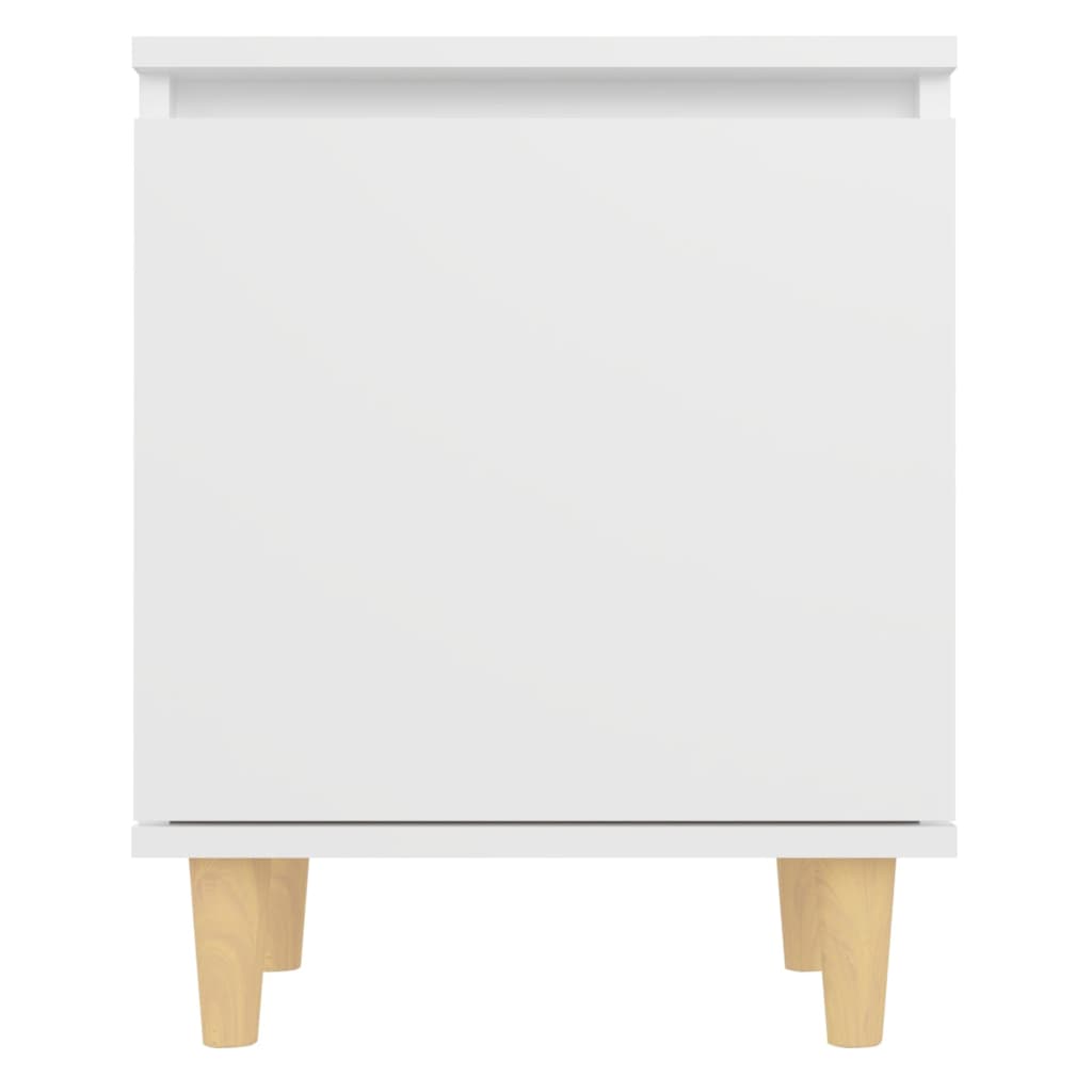 vidaXL 2 szafki nocne z drewnianymi nóżkami, białe, 40x30x50 cm