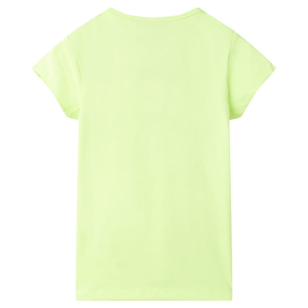Koszulka dziecięca z krótkimi rękawami, żółta fluorescencyjna, 140