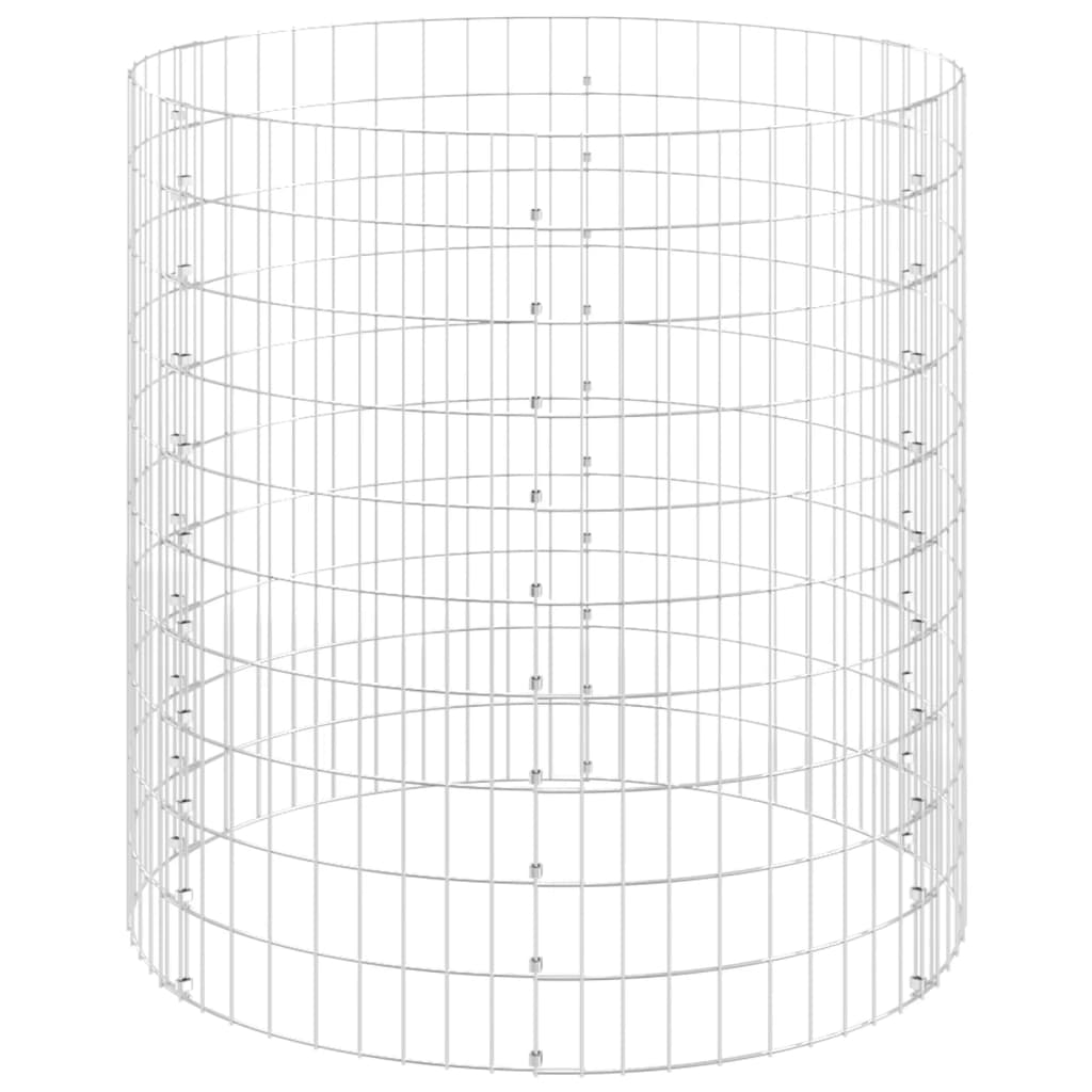 vidaXL Okrągły słup gabionowy, galwanizowana stal, Ø100x100 cm