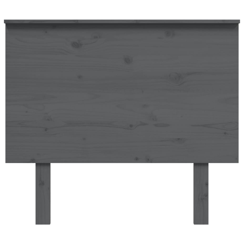 vidaXL Wezgłowie łóżka, szare, 94x6x82,5 cm, lite drewno sosnowe