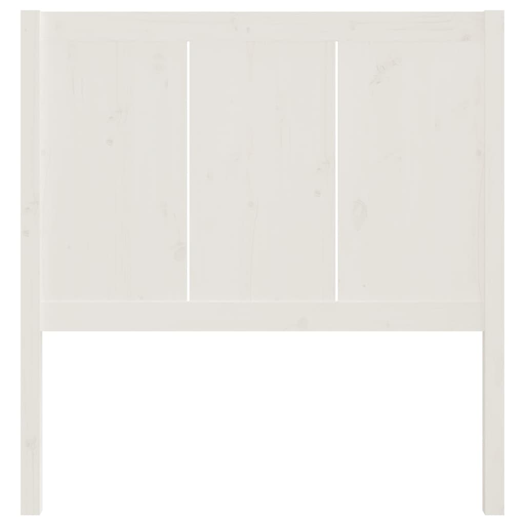 vidaXL Wezgłowie łóżka, białe, 95,5x4x100 cm, lite drewno sosnowe