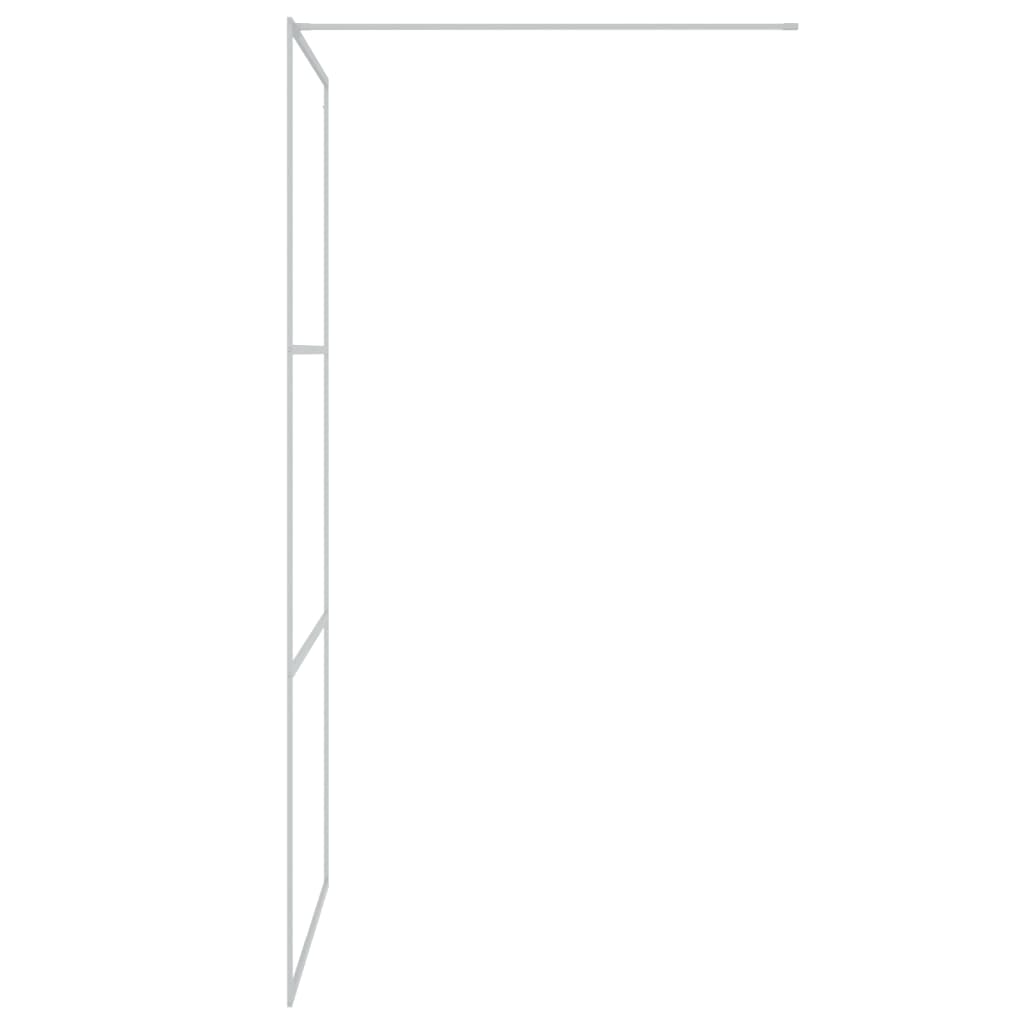 vidaXL Ścianka prysznicowa srebrna, 100x195 cm przezroczyste szkło ESG