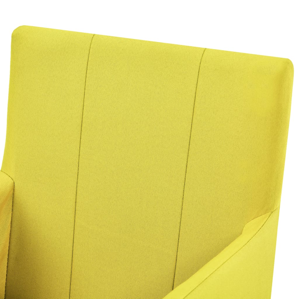 vidaXL Krzesła stołowe z podłokietnikami, 2 szt., żółte, obite tkaniną