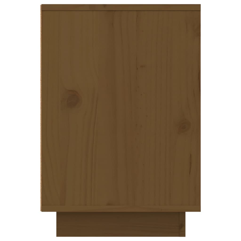 vidaXL Szafka nocna, miodowy brąz, 50x34x50 cm, lite drewno sosnowe
