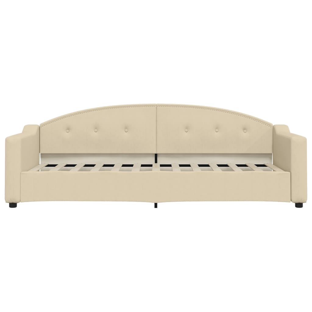 vidaXL Sofa z funkcją spania, kremowa, 80x200 cm, obita tkaniną