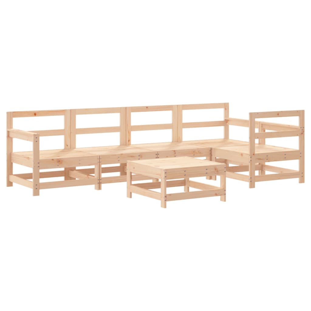 vidaXL 6-cz. zestaw wypoczynkowy do ogrodu, z poduszkami, lite drewno