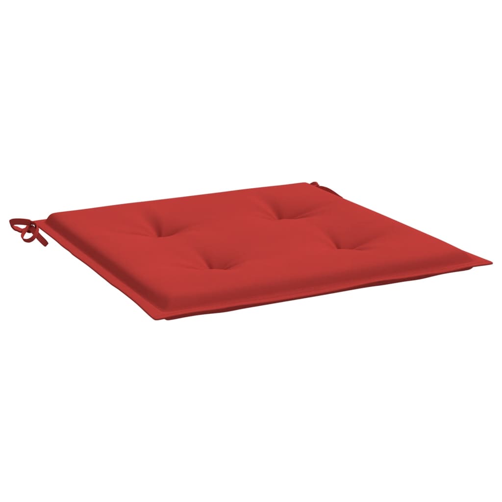 vidaXL Poduszki na krzesła ogrodowe, 6 szt., czerwone, 50x50x3 cm