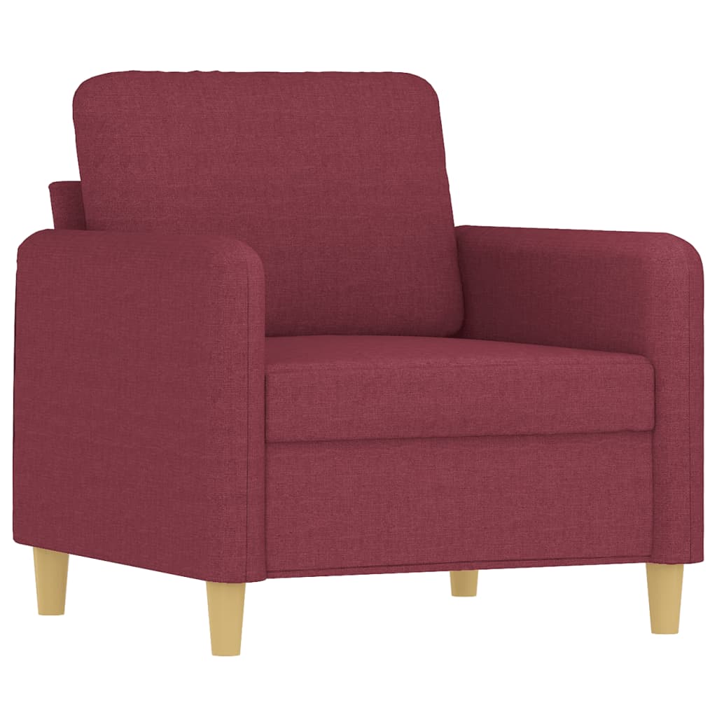vidaXL Fotel z podnóżkiem, winna czerwień, 60 cm, obity tkaniną