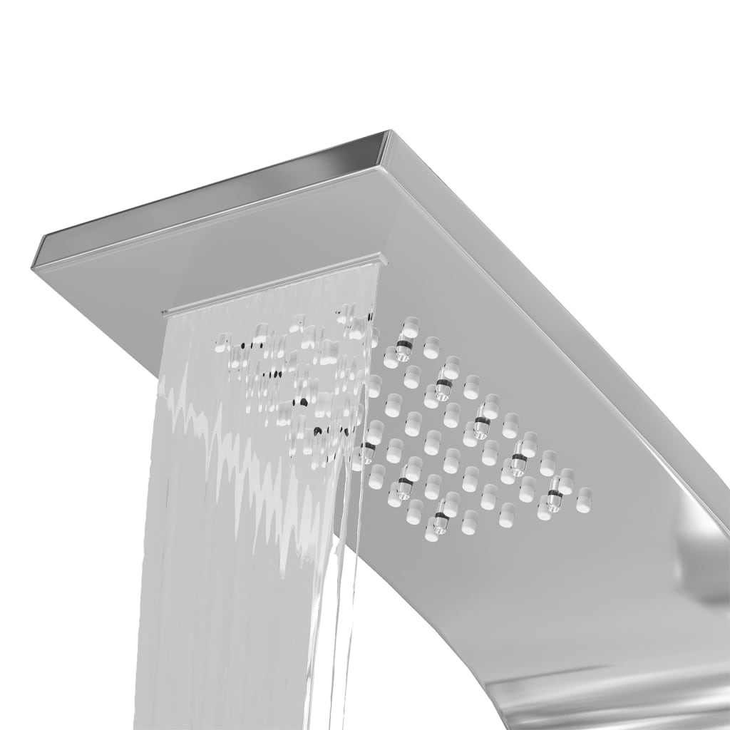 vidaXL Panel prysznicowy ze stali nierdzewnej, zakrzywiony