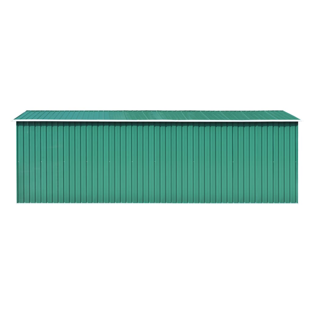 vidaXL Szopa ogrodowa, 257x580x181 cm, metal, zielona