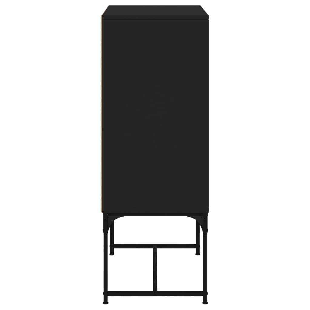 vidaXL Szafka ze szklanymi drzwiami, czarna, 69x37x100 cm