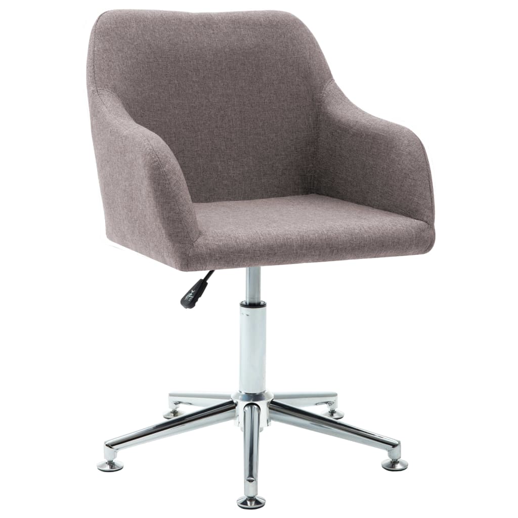 vidaXL Obrotowe krzesło biurowe, taupe, tkanina