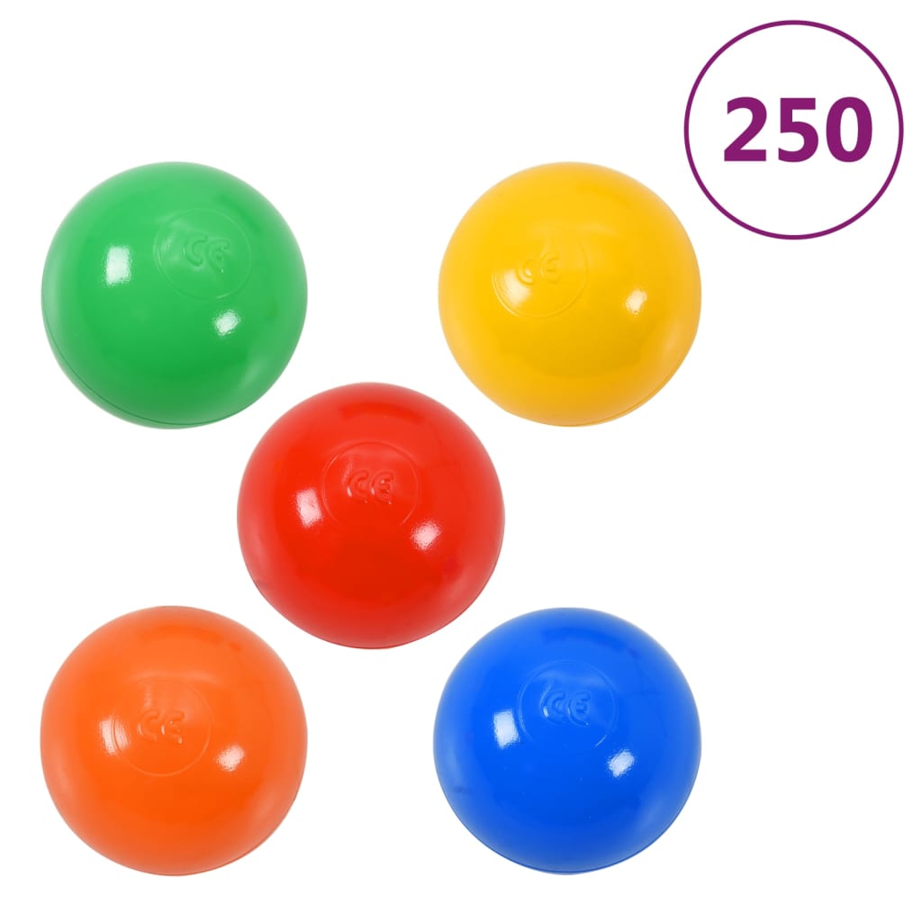 vidaXL Namiot do zabawy z 250 piłeczkami, kolorowy, 338x123x111 cm