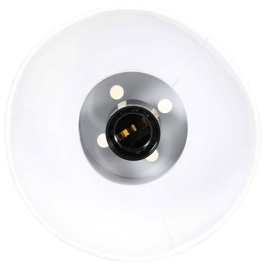 vidaXL Lampa wisząca, 25 W, biała, okrągła, 17 cm, E27