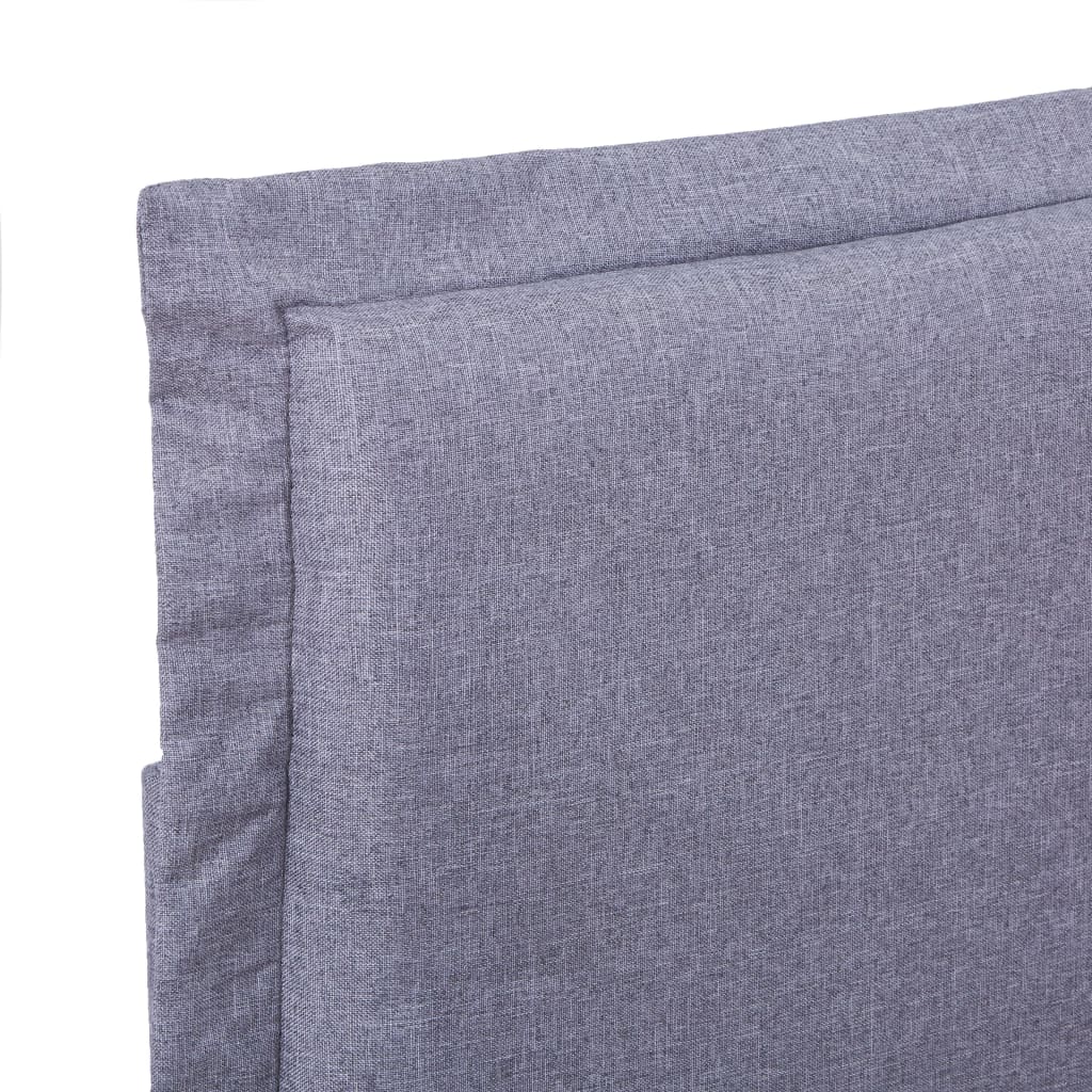 vidaXL Rama łóżka, jasnoszara, tapicerowana tkaniną, 140 x 200 cm