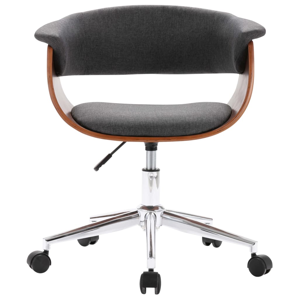 vidaXL Obrotowe krzesła stołowe, 6 szt., szare, obite tkaniną
