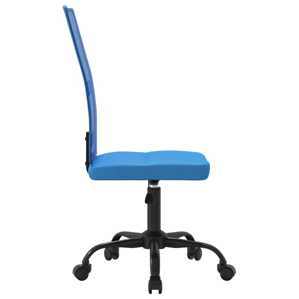 vidaXL Krzesło biurowe z regulowaną wysokością, niebieskie, z siatką