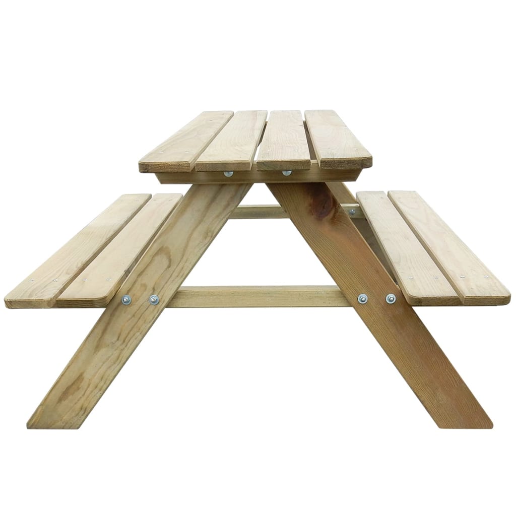 vidaXL Stół piknikowy dla dzieci 89 x 89,6 x 50,8 cm, drewno