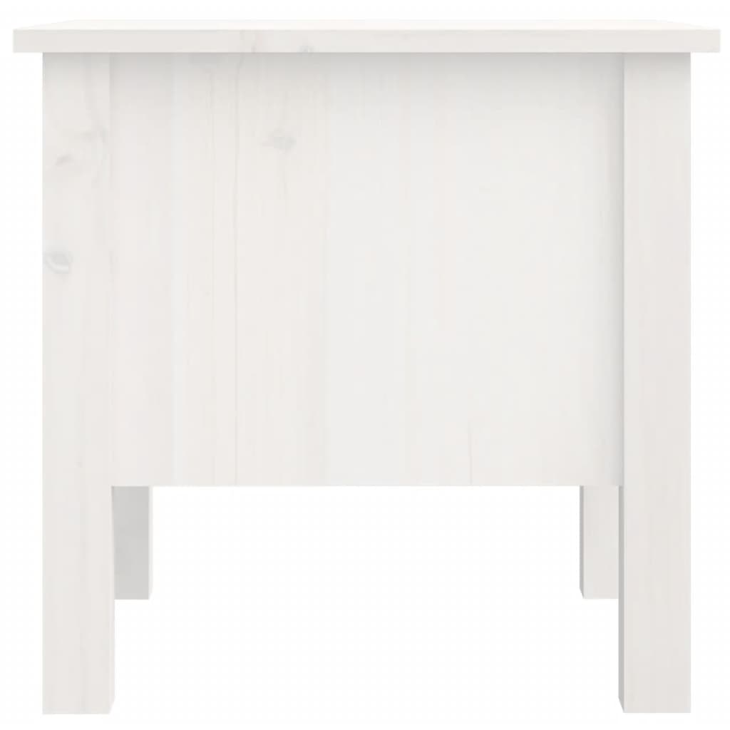 vidaXL Stolik boczny, biały, 40x40x39 cm, lite drewno sosnowe