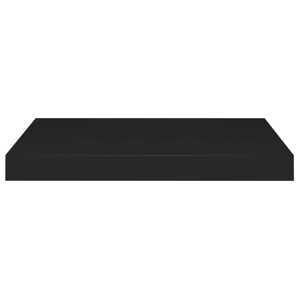 vidaXL Półki ścienne, 4 szt., czarne, 50x23x3,8 cm, MDF