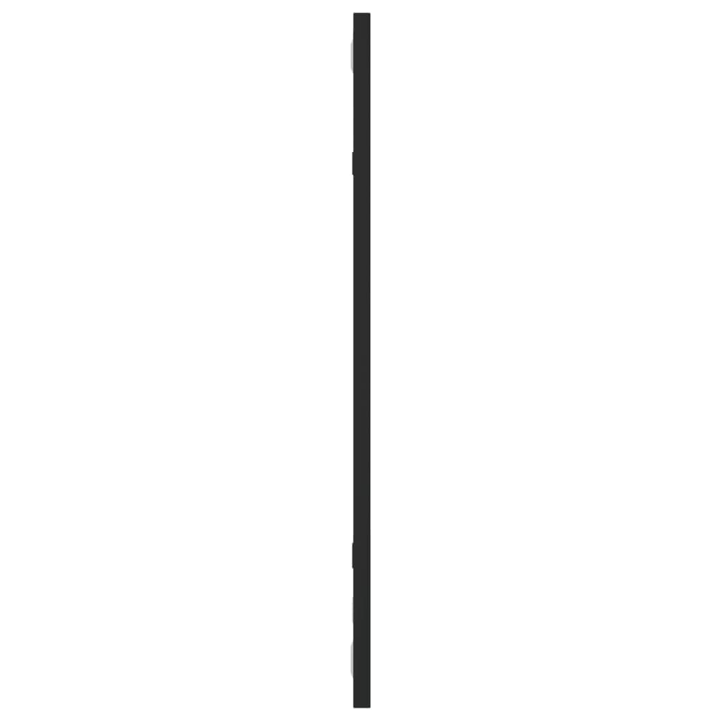 vidaXL Lustro ścienne, czarne, 30x60 cm, prostokątne, żelazo