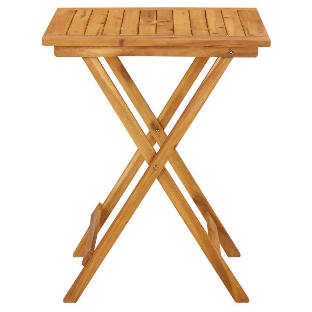 vidaXL Składany stół ogrodowy, 60x60x75 cm, lite drewno akacjowe