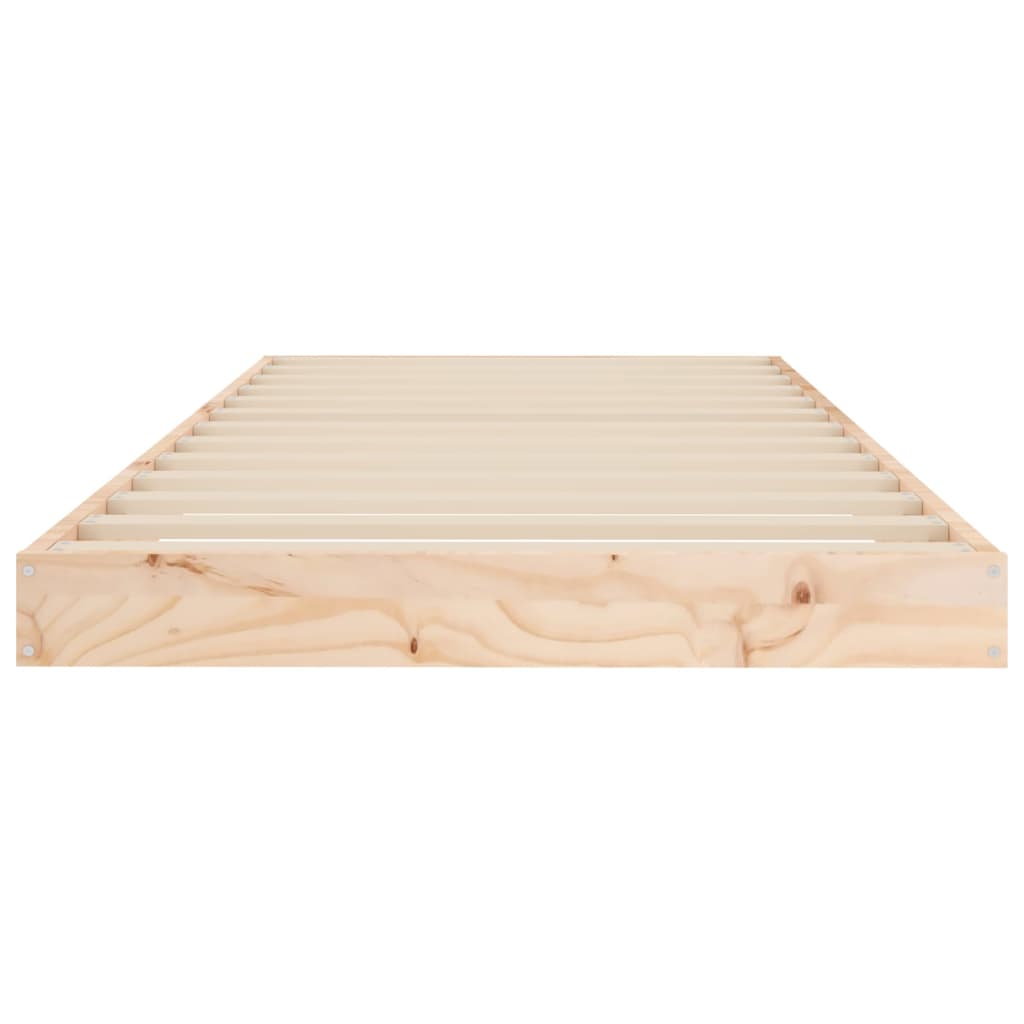 vidaXL Rama łóżka, 75x190 cm, lite drewno sosnowe
