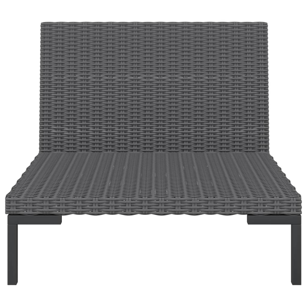 vidaXL Sofa ogrodowa z poduszkami, zaokrąglony rattan PE