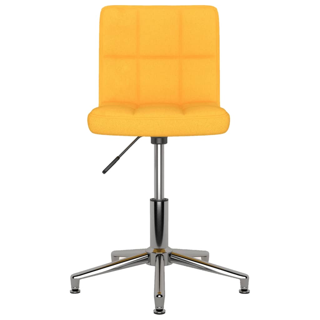 vidaXL Obrotowe krzesła stołowe, 4 szt., musztardowe, obite tkaniną