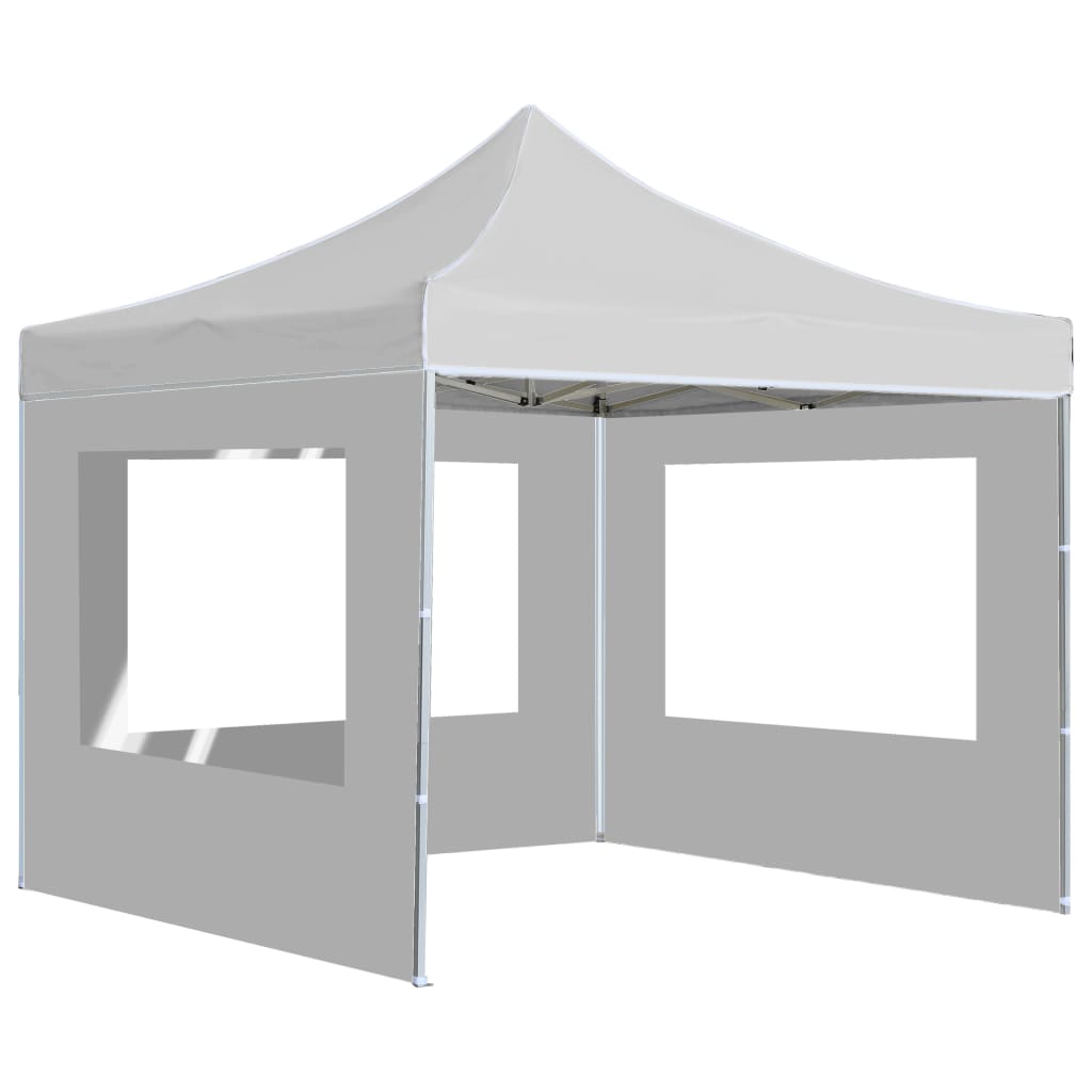 vidaXL Namiot imprezowy ze ściankami, aluminium, 2x2 m, biały