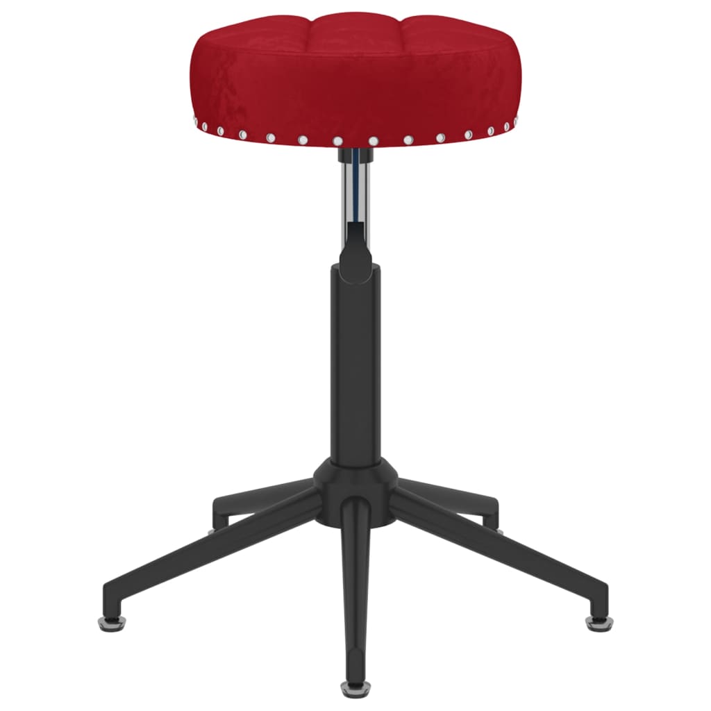 vidaXL Obrotowe krzesła stołowe, 2 szt., winna czerwień, aksamitne