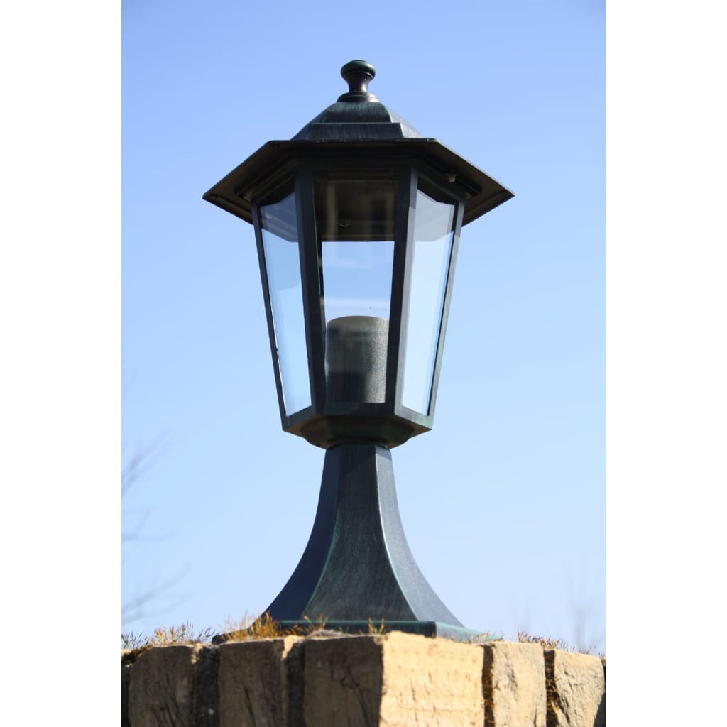 vidaXL Lampy ogrodowe, 2 szt., ciemnozielone/czarne, aluminium