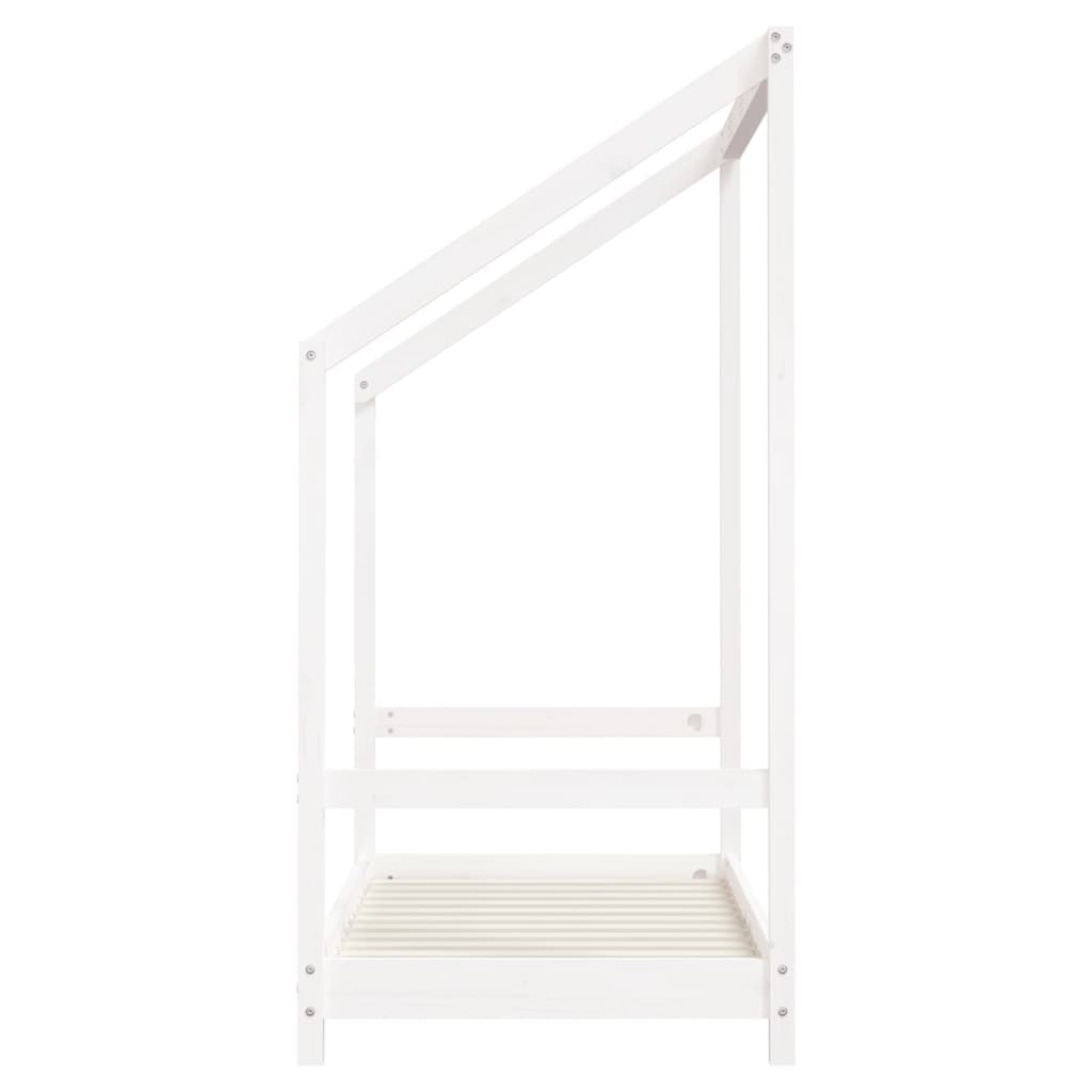 vidaXL Rama łóżka dziecięcego, biała, 2x(70x140) cm, drewno sosnowe