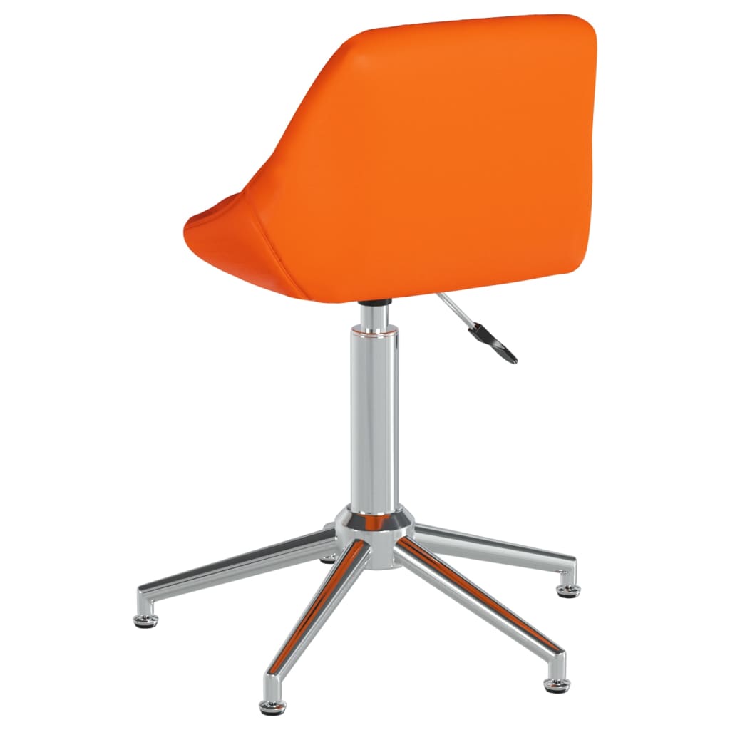 vidaXL Obrotowe krzesło biurowe, pomarańczowe, sztuczna skóra