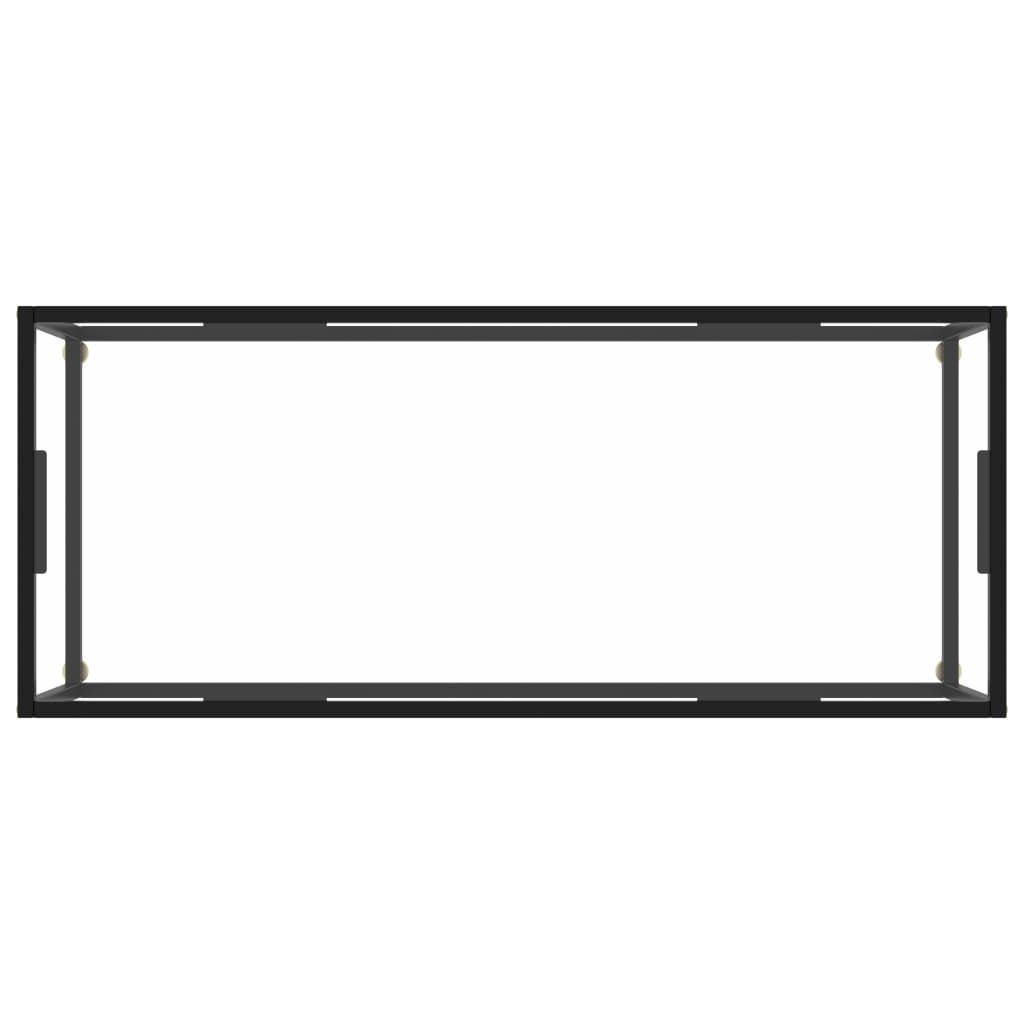 vidaXL Stolik kawowy, czarny, hartowane szkło, 120x50x35 cm