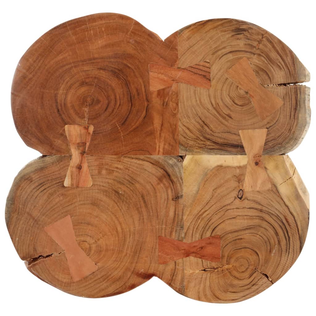 vidaXL Stolik kawowy, 36 cm, 4 plastry litego drewna akacjowego