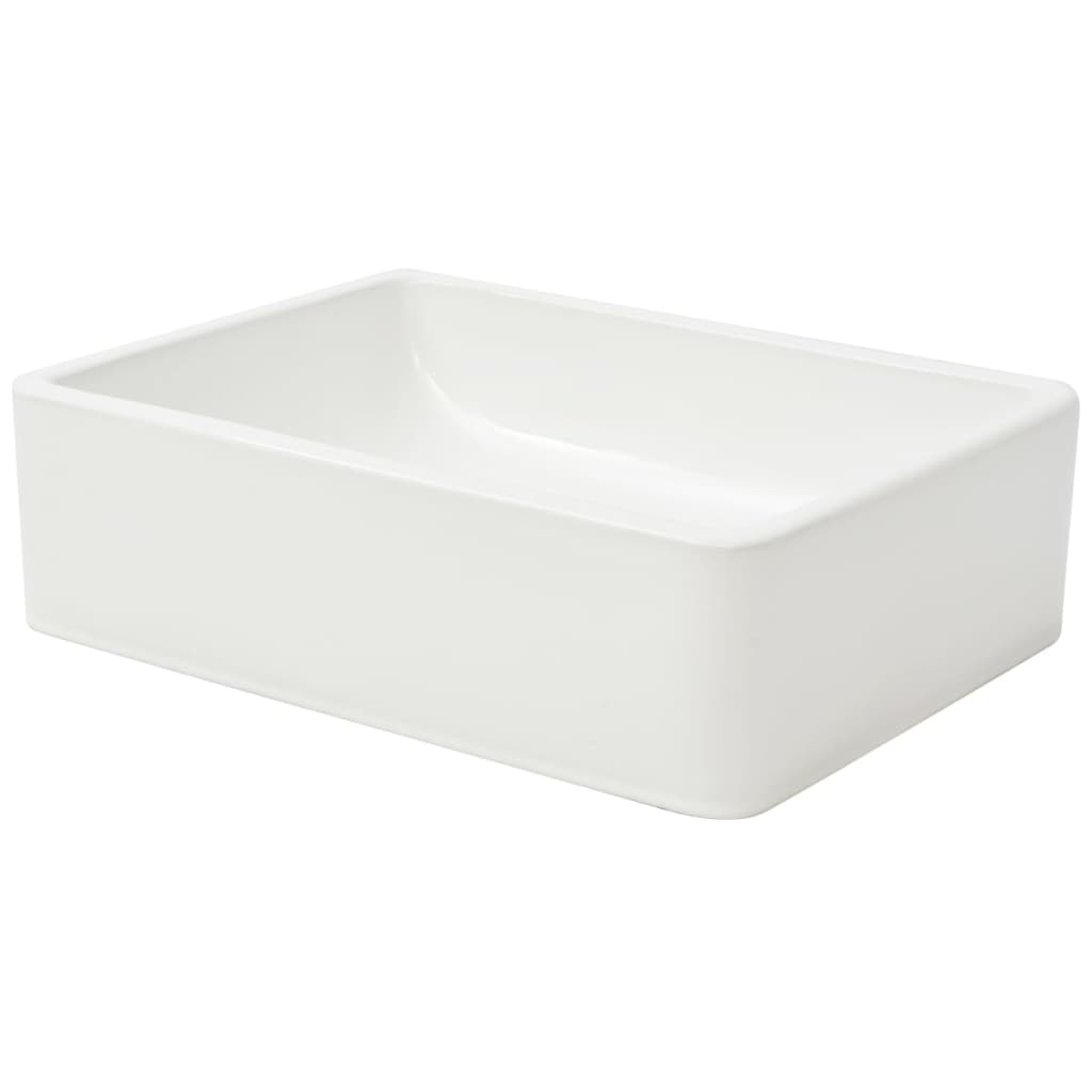 vidaXL Umywalka ceramiczna 41 x 30 x 12 cm, biała