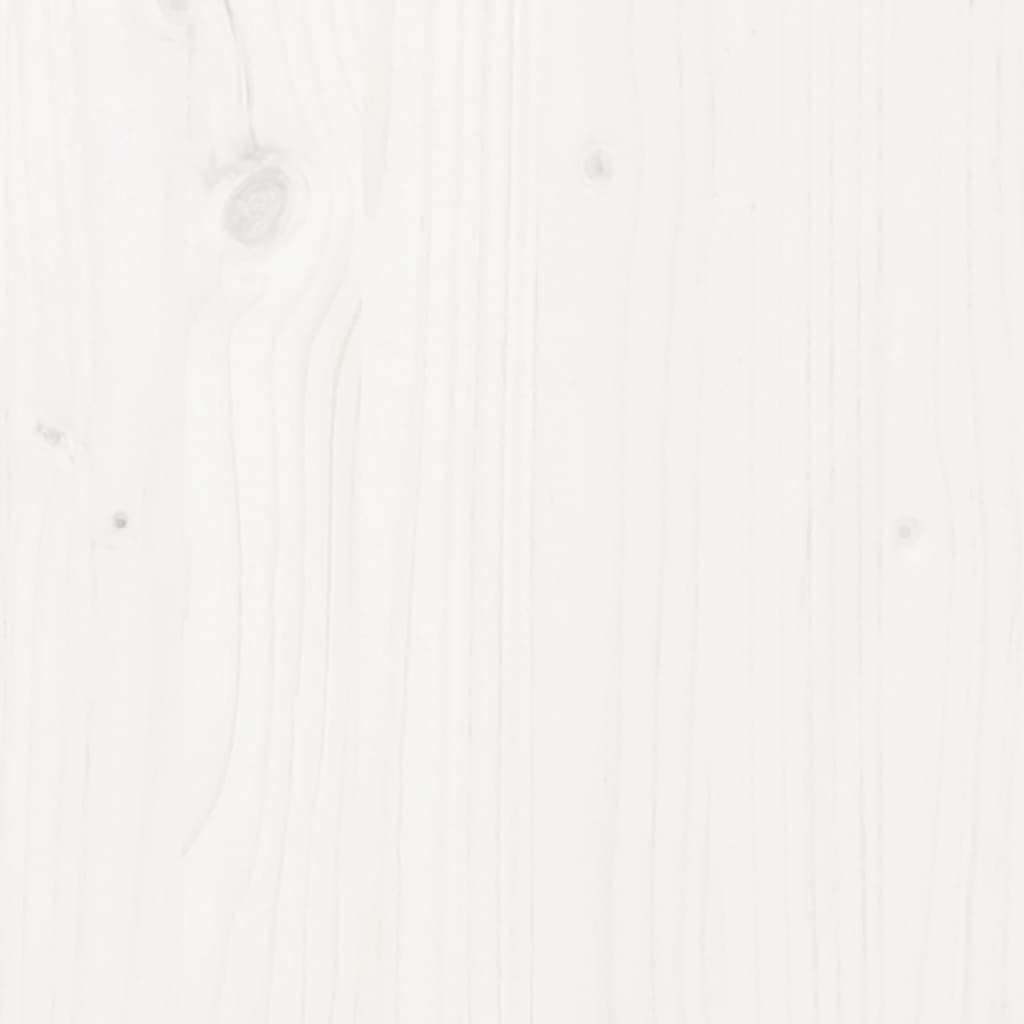 vidaXL Rama łóżka, biała, lite drewno sosnowe, 75x190 cm, pojedyncza