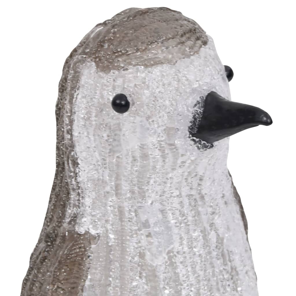 vidaXL Świąteczna, akrylowa figurka pingwina z LED, 30 cm, wewn./zewn.