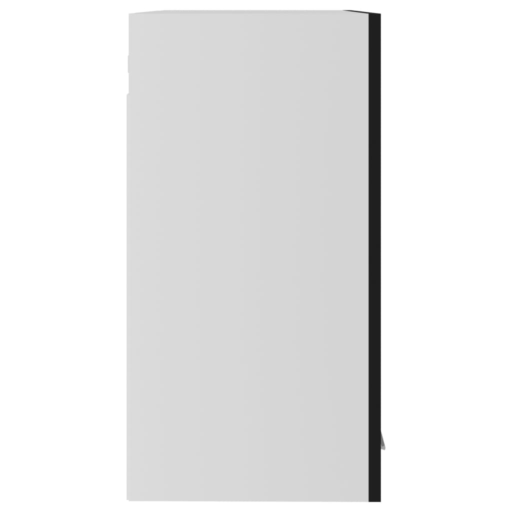 vidaXL Szafka wisząca z szybą, czarna, 60x31x60 cm, płyta