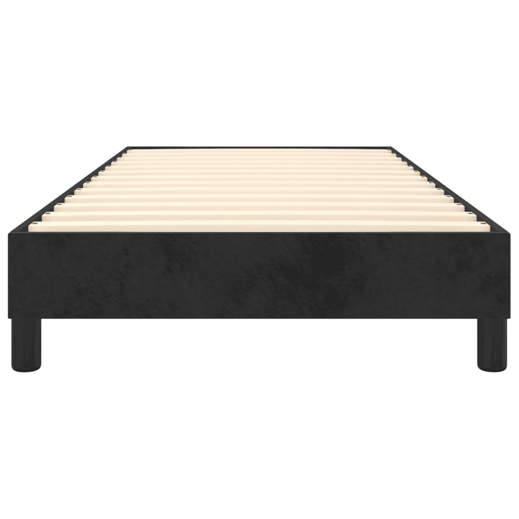 vidaXL Rama łóżka, czarna, 90x190 cm, tapicerowana tkaniną